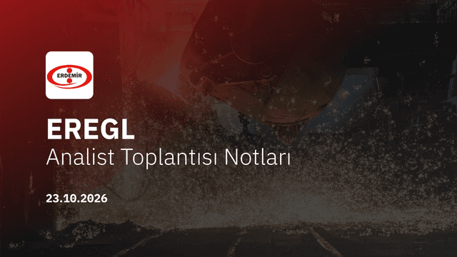 Erdemir Analist Toplantısı Notları (2026/9)