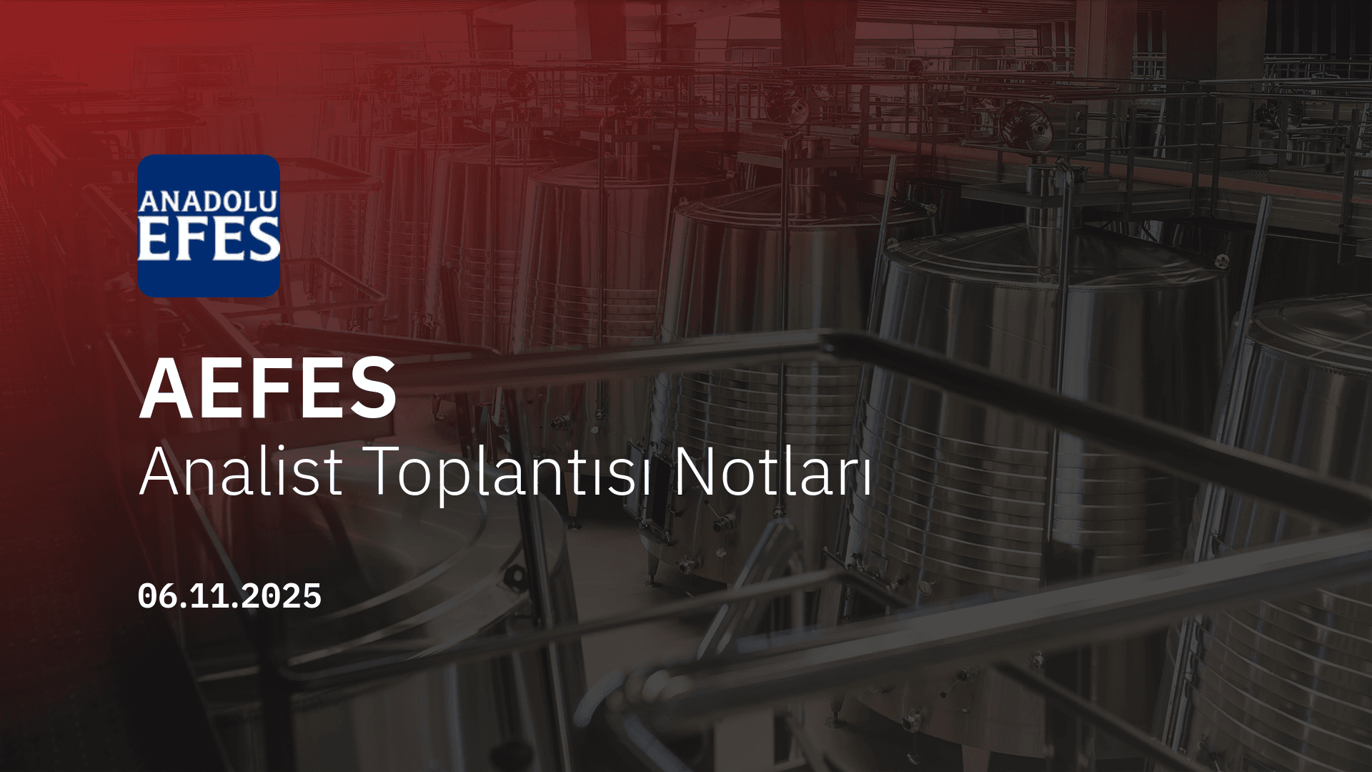 Anadolu Efes Analist Toplantısı Notları (2025/9)